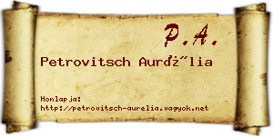 Petrovitsch Aurélia névjegykártya