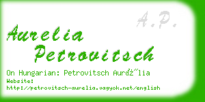 aurelia petrovitsch business card